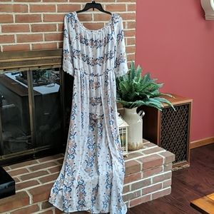 Floral High Low Romper (Romper with Train)